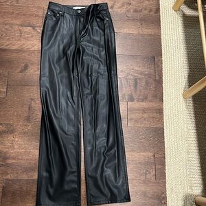 Zara boot cut leather pants